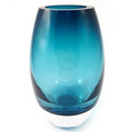 9" Peacock Blue Radiant Vase